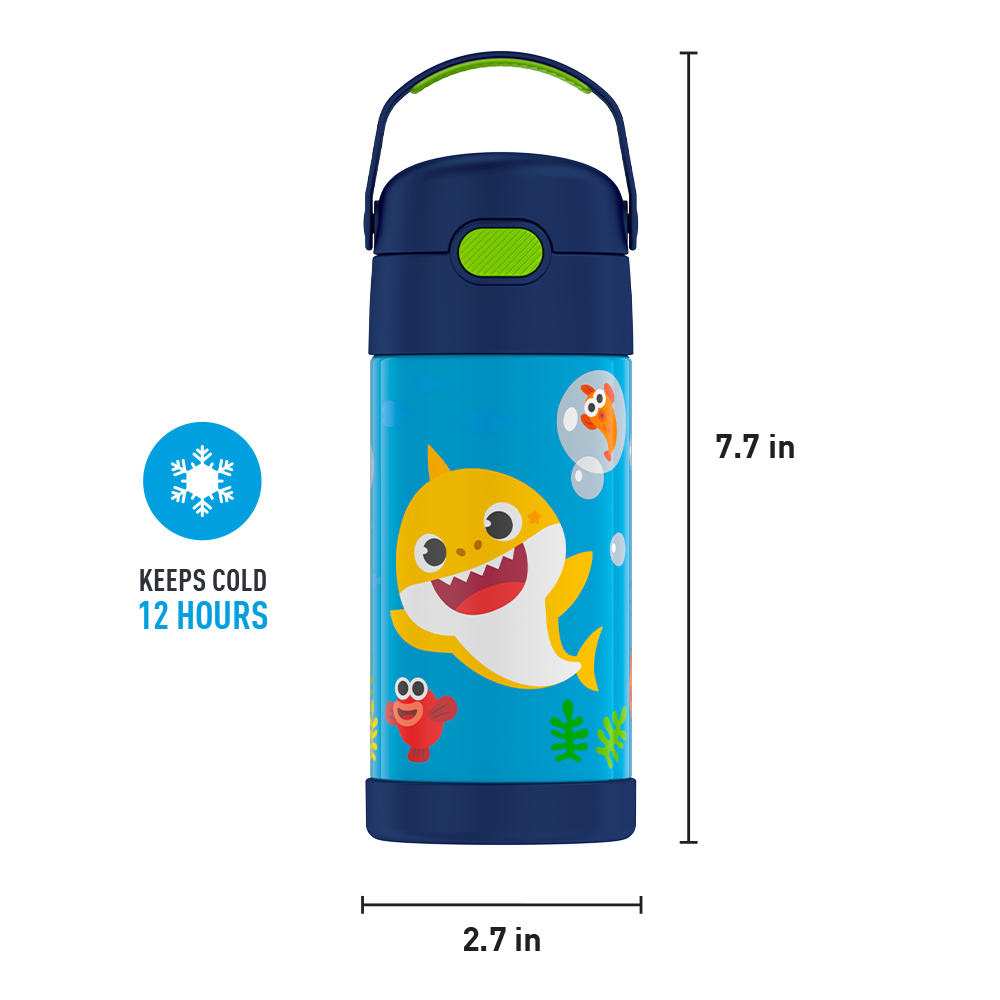 12oz FUNtainer? Water Bottle Baby Shark - Image 8