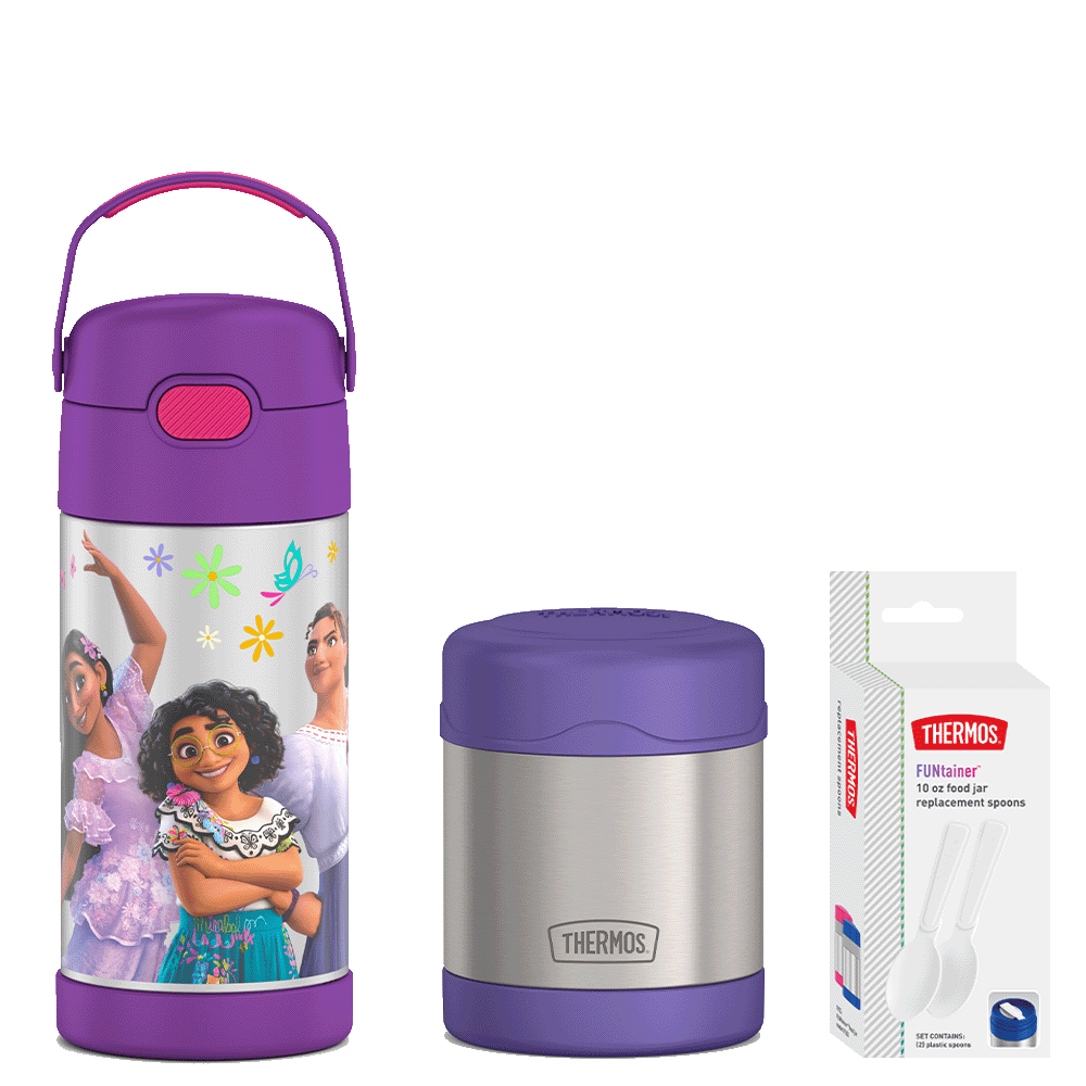 12oz Encanto FUNtainer? Water Bottle & 10oz Food Jar Bundle