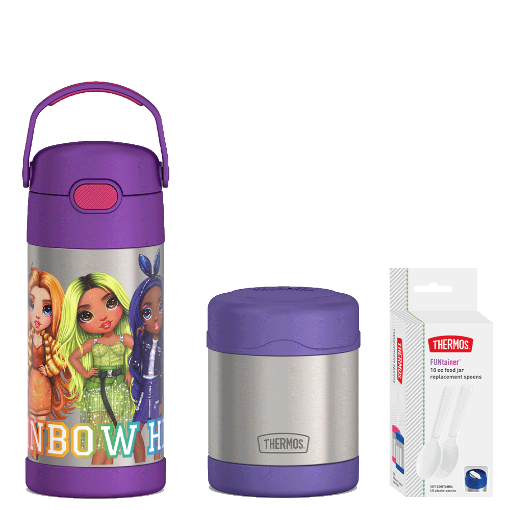 12oz Rainbow High FUNtainer? Water Bottle & 10oz Food Jar Bundle