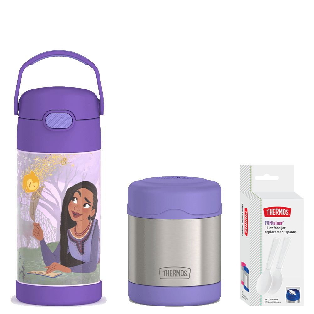 12oz Disney's Wish FUNtainer? Water Bottle & 10oz Food Jar Bundle