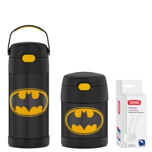 Batman 12oz FUNtainer? Water Bottle & 10oz Food Jar Bundle