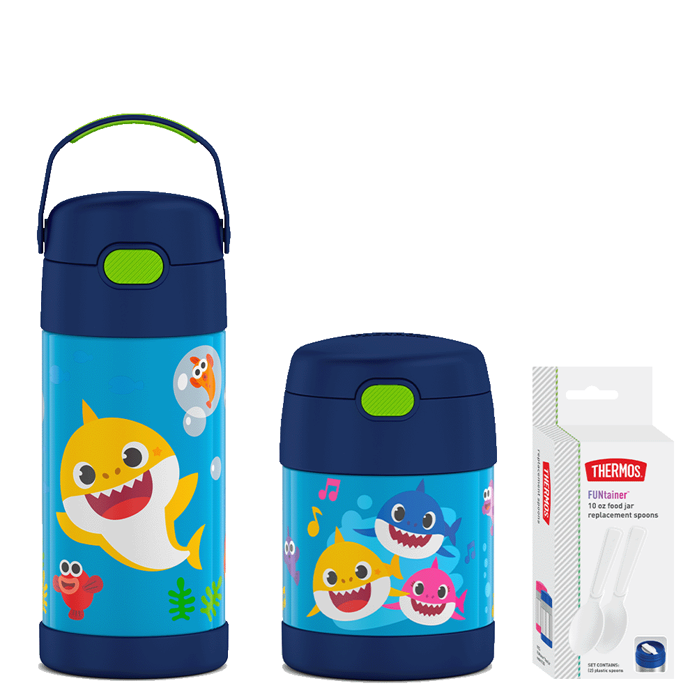 Baby Shark 12oz FUNtainer? Water Bottle & 10oz Food Jar Bundle