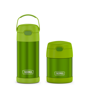 12oz FUNtainer? Water Bottle & 10oz Food Jar Bundle - Lime