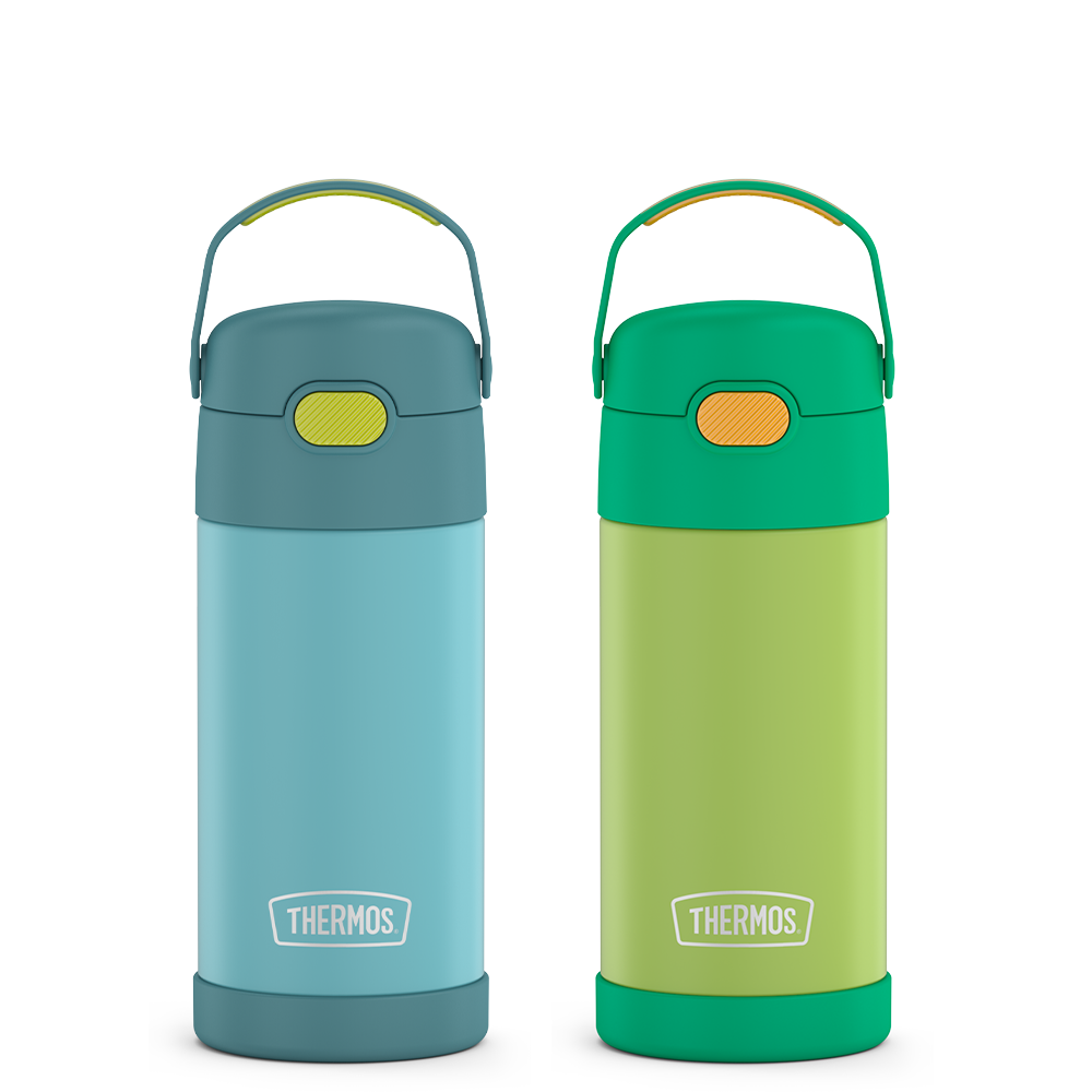 12oz FUNtainer? Water Bottles Blue/Green & Lime/Orange Bundle