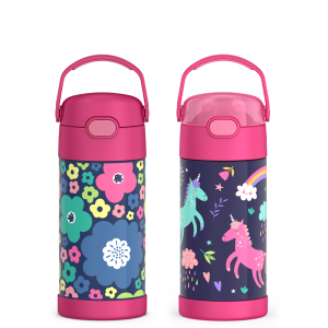 12oz FUNtainer? Water Bottles Mod Flowers & Unicorn Bundle