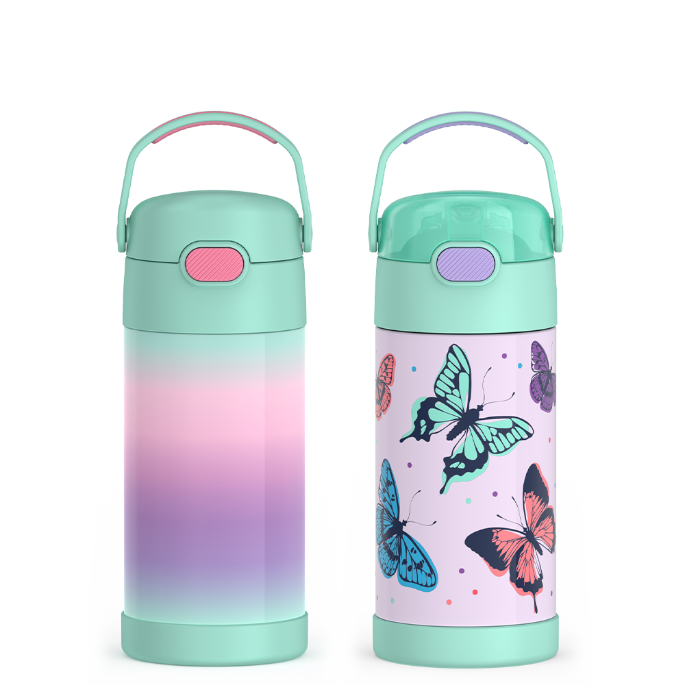 12oz FUNtainer? Water Bottles Mint Ombre & Butterfly Frenzy Bundle