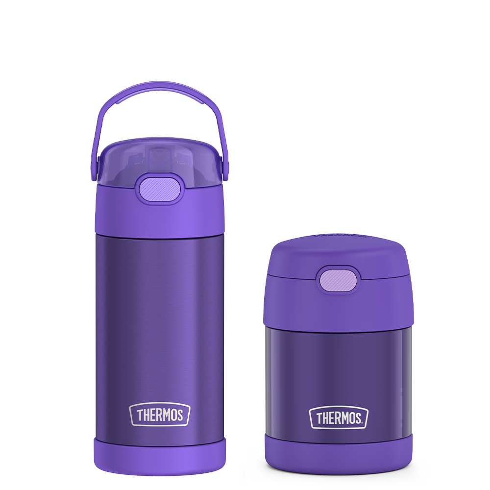 12oz FUNtainer? Water Bottle & 10oz Food Jar Bundle - Purple