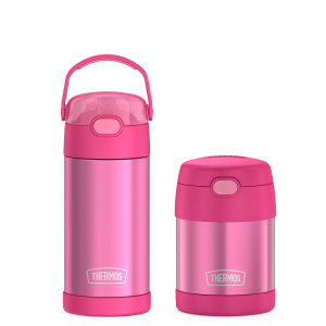 12oz FUNtainer? Water Bottle & 10oz Food Jar Bundle - Pink