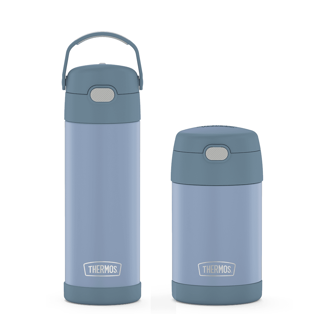 16oz FUNtainer? Water Bottle & Food Jar Bundle - Denim