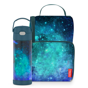 16oz FUNtainer? Water Bottle & Lunch Box Bundle - Galaxy Teal