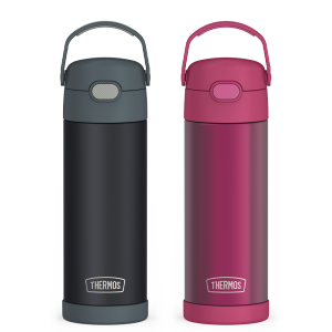 16oz FUNtainer? Water Bottles Translucent Charcoal & Rosewood Bundle