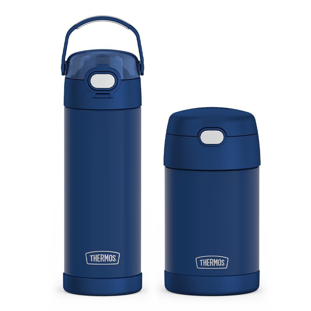 16oz FUNtainer? Water Bottle & Food Jar Bundle - Navy