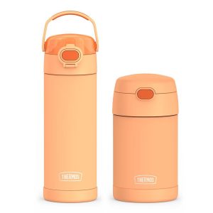 16oz FUNtainer? Water Bottle with Locking Lid & Food Jar Bundle - Neon Orange
