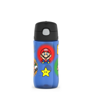 16oz Thermos? Kids Water Bottle With Spout Lid Mario Kart?