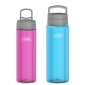 26oz Straw Lid & 32oz Screw Top Lid Tritan? Water Bottle Bundle - Aubergine & Teal