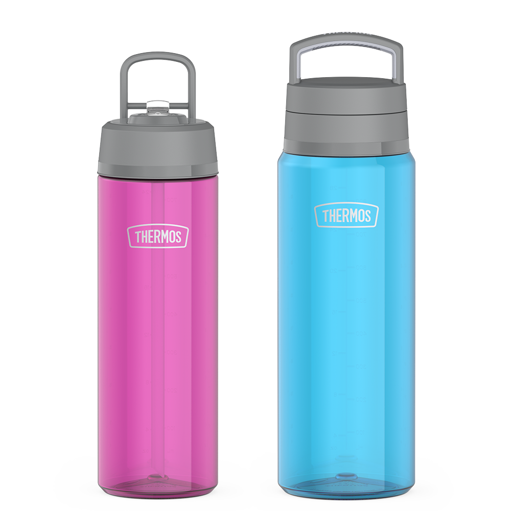 26oz Straw Lid & 32oz Screw Top Lid Tritan? Water Bottle Bundle - Aubergine & Teal