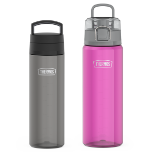 26oz Screw Top Lid & 32oz Spout Lid Tritan? Water Bottle Bundle - Smoke & Aubergine