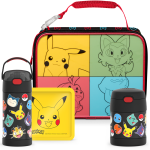 Pok??mon Bundle - Soft Lunch Box. 12oz FUNtainer? Water Bottle. 10oz FUNtainer? Food Jar & Hard Ice